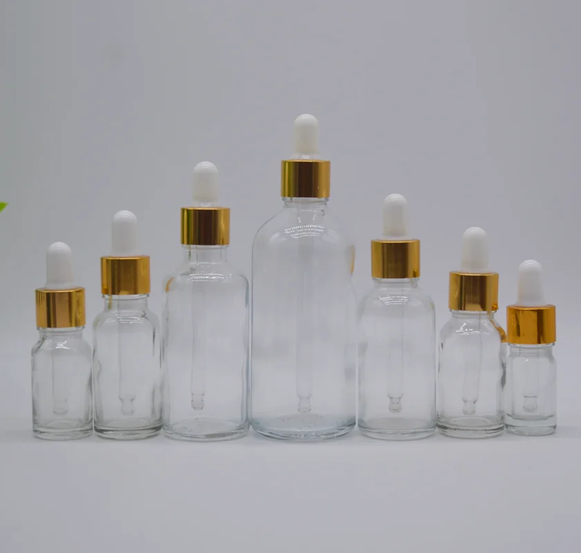 

Hot Sale 5 -100ml Glass Dropper Bottle Vials With Pipette For Cosmetic Perfume Essence Clear/Brown Glass Essential Oil Bottles