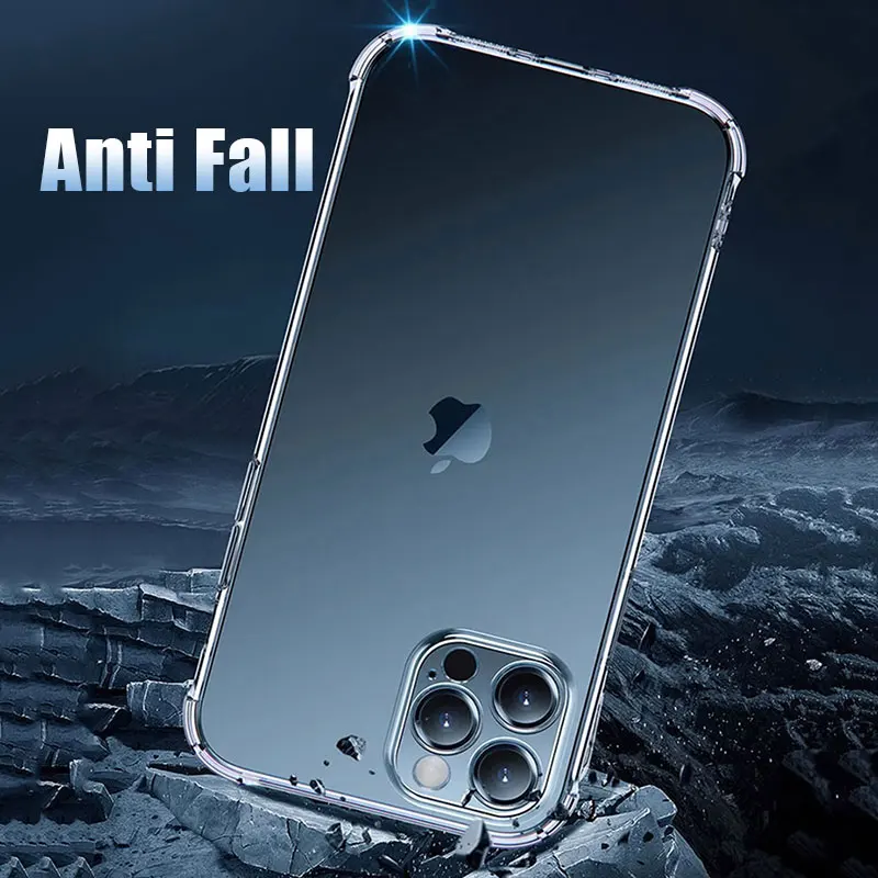 Enhanced Shockproof Clear Silicone Phone Case - Transparent Soft Cover