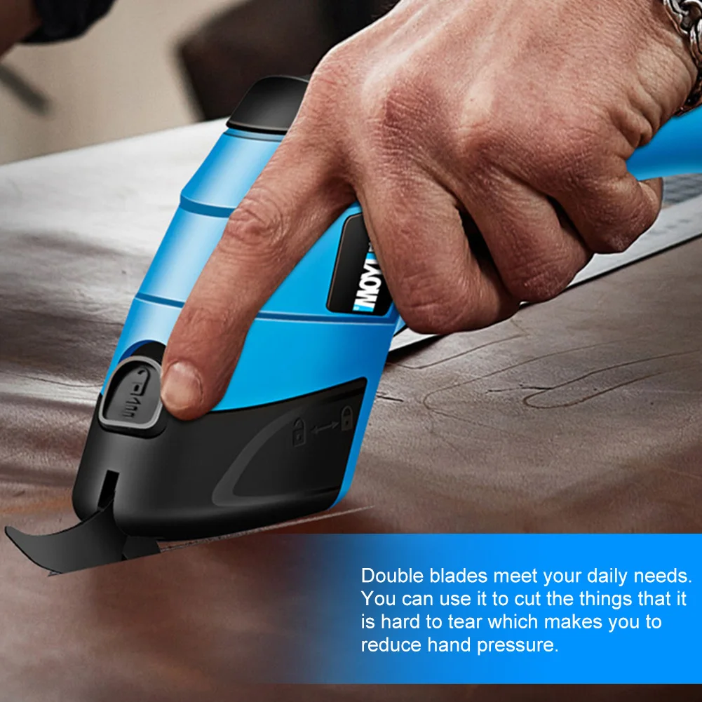 Lithium Electric Scissors Cloth Cutting Machine Charging Leather Sewing Tailor Scissor Tungsten Steel Blade Portable Hand Tool
