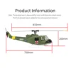 RTF Smart Army Helicopter Model RC Hobbies Toys FLYWING Vietnam War RC Scale Drone With GPS Brushless Motor Boys Gifts 6