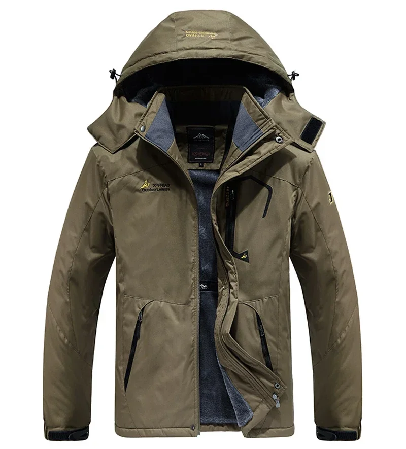 Description Picture 4 of itemMen Thick Windproof Waterproof Jackets Male Parka Plus Size Winter Jacket Men's Wool Liner Snow Ski Hooded Coats
