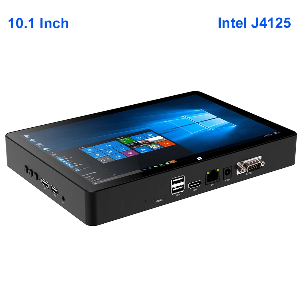 2024 Tablet Pc A Parete Poe Box Industrial Windows 10 Touch Screen Da 10.1 Pollici Intel J4125 16Gb Ram 1Tb Rj45 4G Lte Sim Rs232