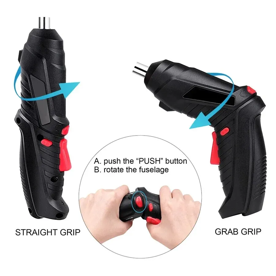 Electric Power Screwdriver 3.6v Power Tools Set Household Maintenance Repair 1800mAh Lithium Battery Mini Household Electric Drill Cordless Screwdriver