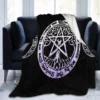 Satanic Wiccan Symbols Goat Blanket,Soft Cozy Plush Flannel Throw Blanket for Men Woman Adults Luxury Warm Blanket Home Decor 5