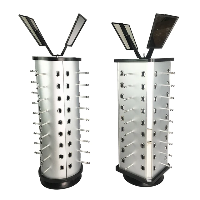 Forgó Szemüvegek Kijelző Állvány Napszemüveg Tároló Tartó Tükörrel 36 Szemüveghez