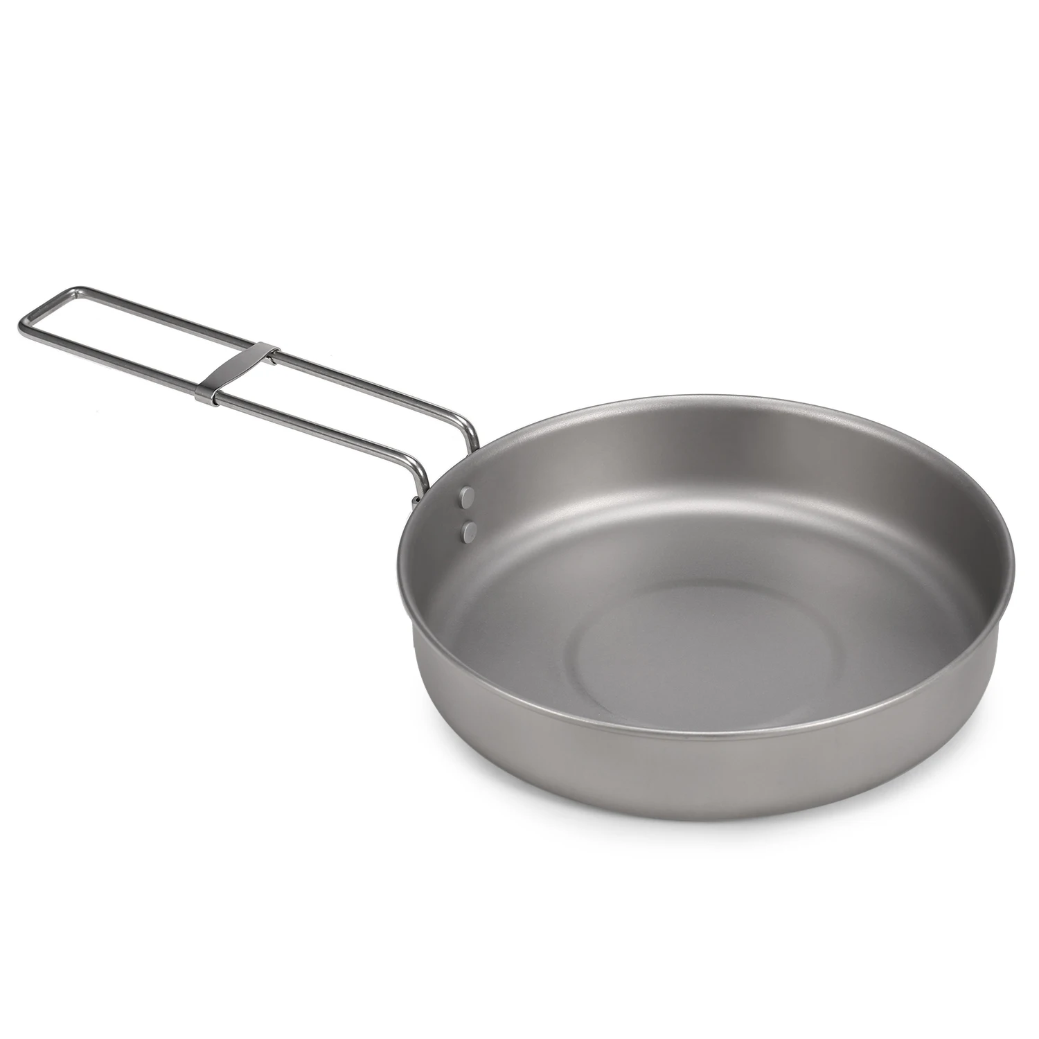 Titanium Camping Cookware Set With Lid And Foldable Handles_voghion.com