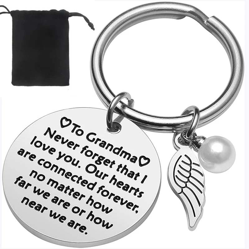 Grandma Keychain Gift from Grandchildren - Grandmother Gifts from Granddaughter Grandson Birthday Mother's Day Gifts