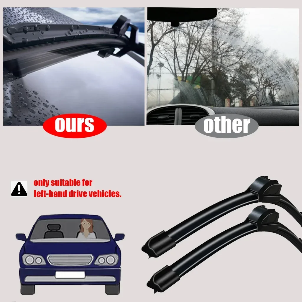 BMW 3 Series Wiper Blades 2-Pack [24"+19"] F30/F31/F34/G20/G21 2012--OEM-Approved Quiet Glide Windshield Wipers