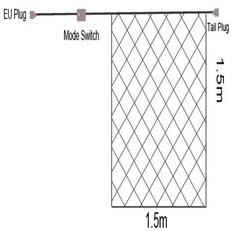 Рисунок 6 - Синяя 1,5*1,5 м 100 Светодиодная