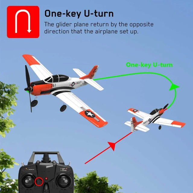 T28 Trojan EPP Foam 400mm 4 Channel 2.4G 6-Axis Gyro With Xpilot Stabilizer Beginner Airplane RTF P51D F4U RC Plane 4