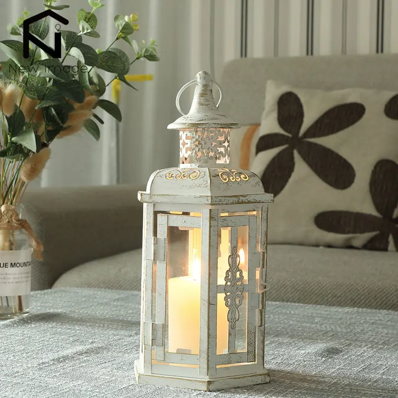 Lanterna In Legno Vintage 11x11x22 Cm – Portacandela Rustico Per Interni Ed Esterni, Shabby Chic