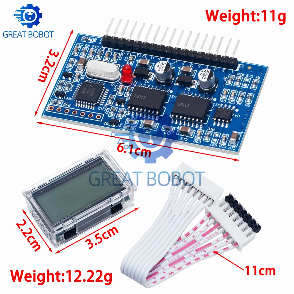 Pure Sine Wave Inverter SPWM Driver Board with Crystal Oscillator & Driving Module LCD