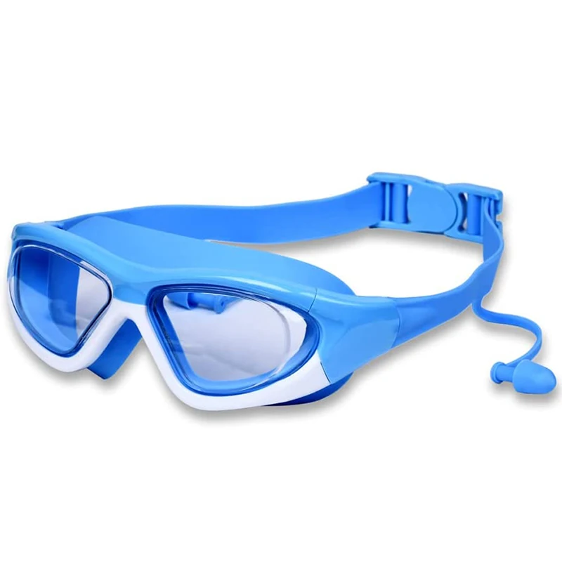 Kids Goggles Earplugs Swimming Transparent Swimming Goggles Eye