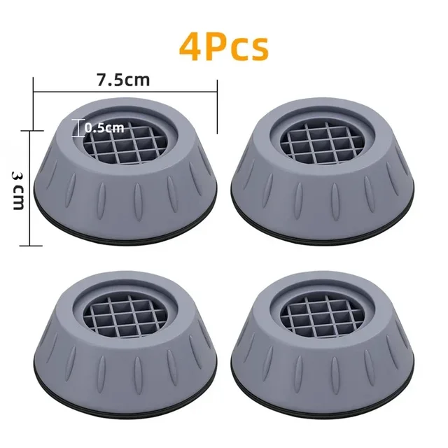 Coussinets de pieds Anti-Vibration, 4 pièces, imperméables, antidérapants, silencieux, tapis élévateur, Machine à laver, Support amortisseurs, meubles 6