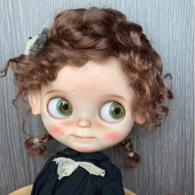 

BJD Doll Wig For Blythe Size Dolls Accessories Wig Toy Tress For Dolls Mohair Wigs Korean Style Fashion Curls For Blythe