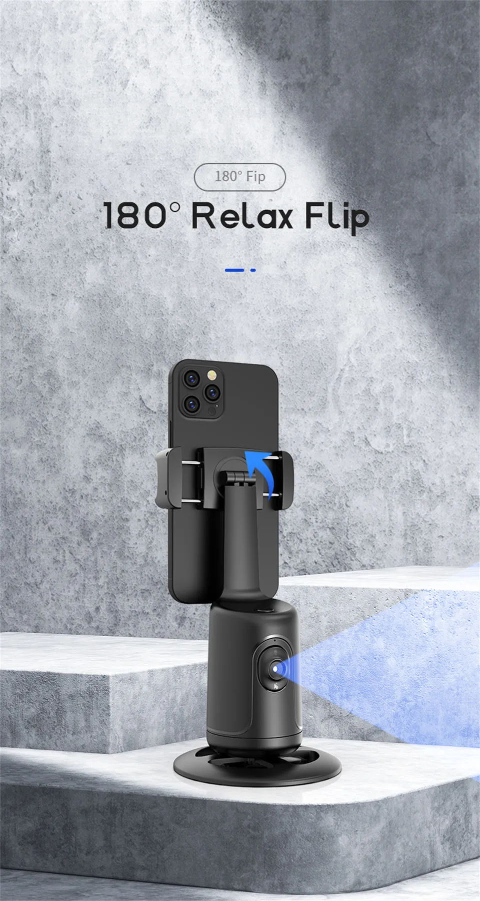 Auto Tracking Smart Shoot Robot Cameraman 360 Face Phone Holde AI Shooting Selfie Stick Gimbal Stabilizer For Vlog Live Video