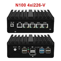 12th Gen Intel N100 Mini PC Firewall Router 4 LAN i226-V 2.5G N6000 N5105 J4125 NVMe Fanless Mini Computer Proxmox pfSense Box 2