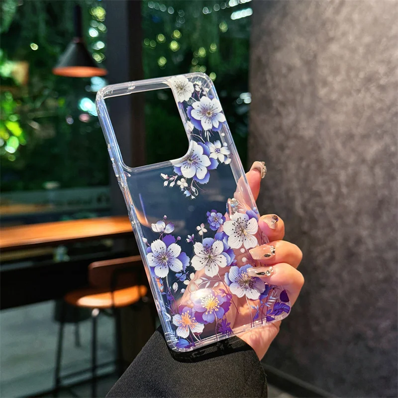 Luxury Cute Flower Phone Case - Soft Silicone Shockproof Cover