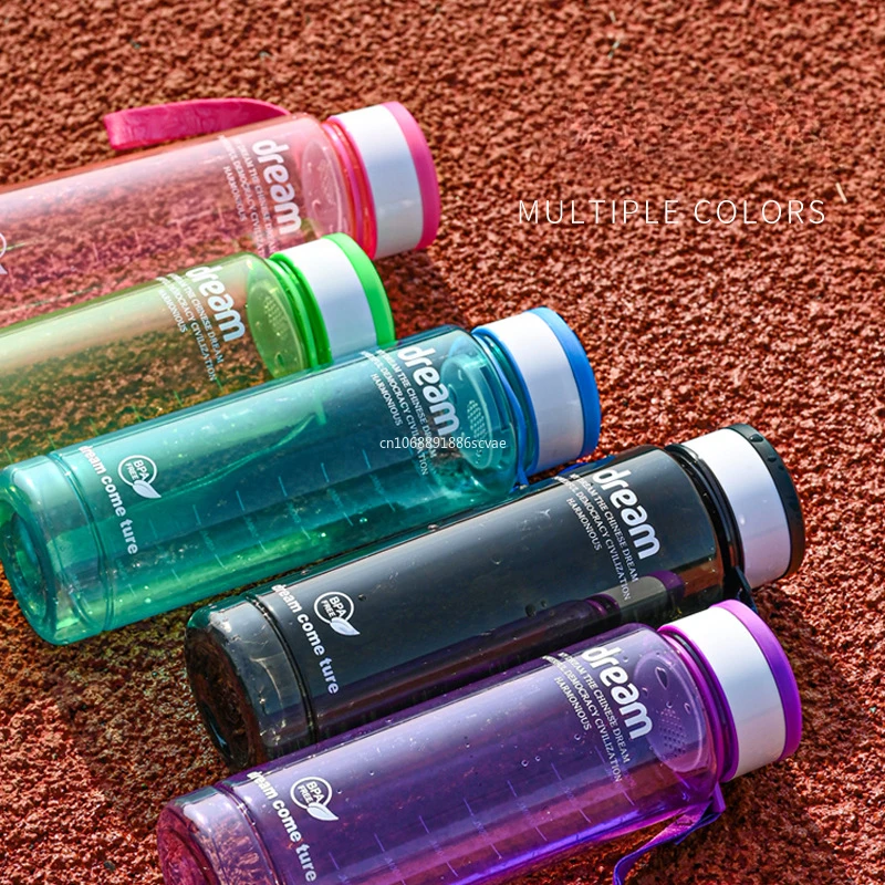 Sports Water Bottle 1 Pcs 1000ML Plastic Summer Large Capacity for Student Fitness