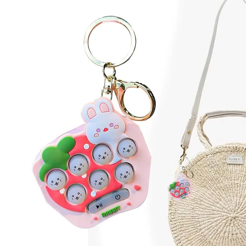 

Mole Fidget Toy Keychain Stress Relief Toy Fidget Toy Mini Arcade Game Sensory Hamster Game Keychain Electronic Toys Kids Girls