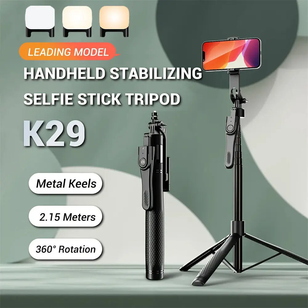 

Portable 84" Selfie Stick Handheld Stabilizer Phone Tripod Wireless Remote Extendable Tripod Stand for TikTok Vlogging