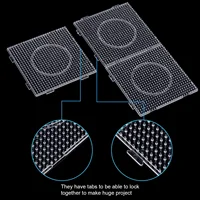 4PCS 5mm Fuse Beads Boards, Large Clear Pegboards Kits, with Gift Roning Paper, Perler Hama Beads Template Tool Diy Toy 2