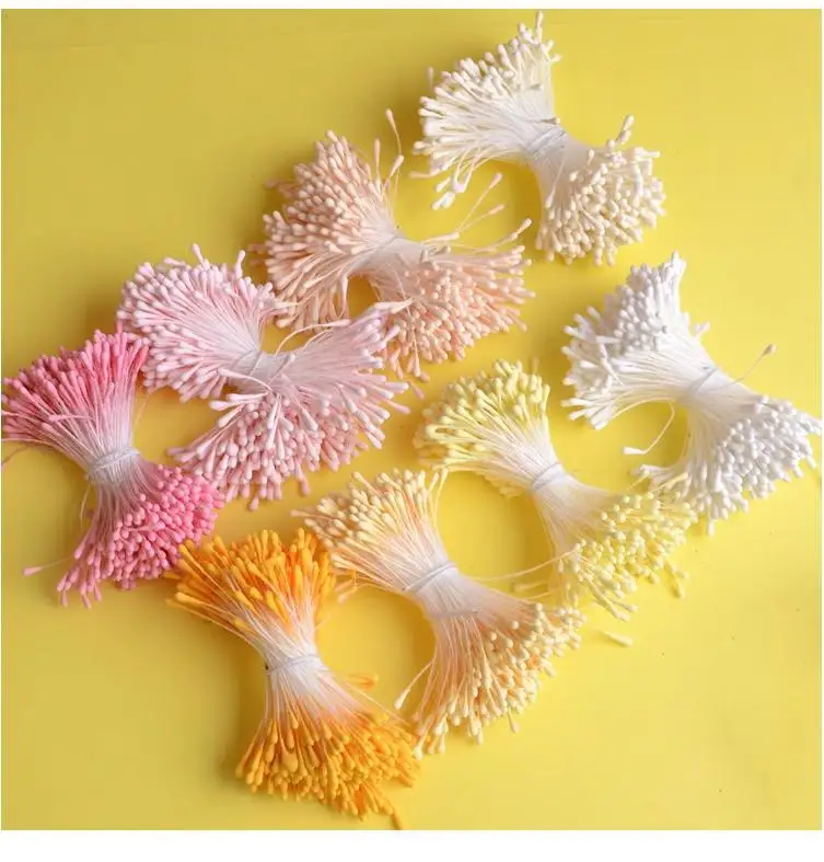 Small artificial flower Stamen pistil for Creative Plush Chenille Sticks velvelt flowers satin flower core flowers artist decor