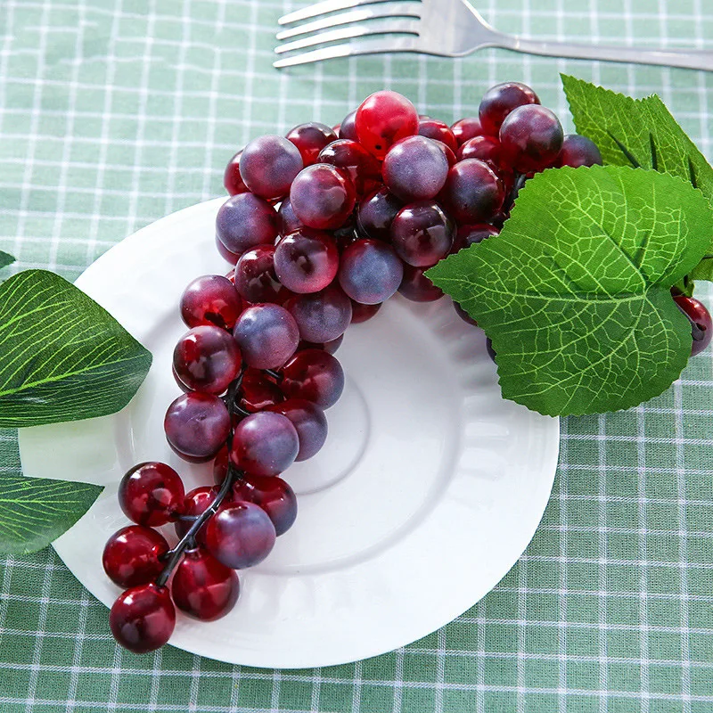 Black Red Green Artificial Grapes Wedding Birthday Party Supplies Artificial Fruits Home Garden Decoration 2M Grapes Vine Rattan artificial fruits and vegetables,artificial grapes
