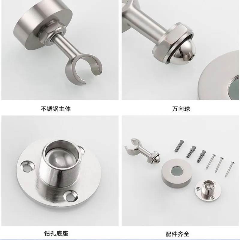 Adjustable Shower Head Holder Handheld Drill Showerhead Rack Bathroom Shower Chuveiro Banheiro Wall Mount Bracket Rotation