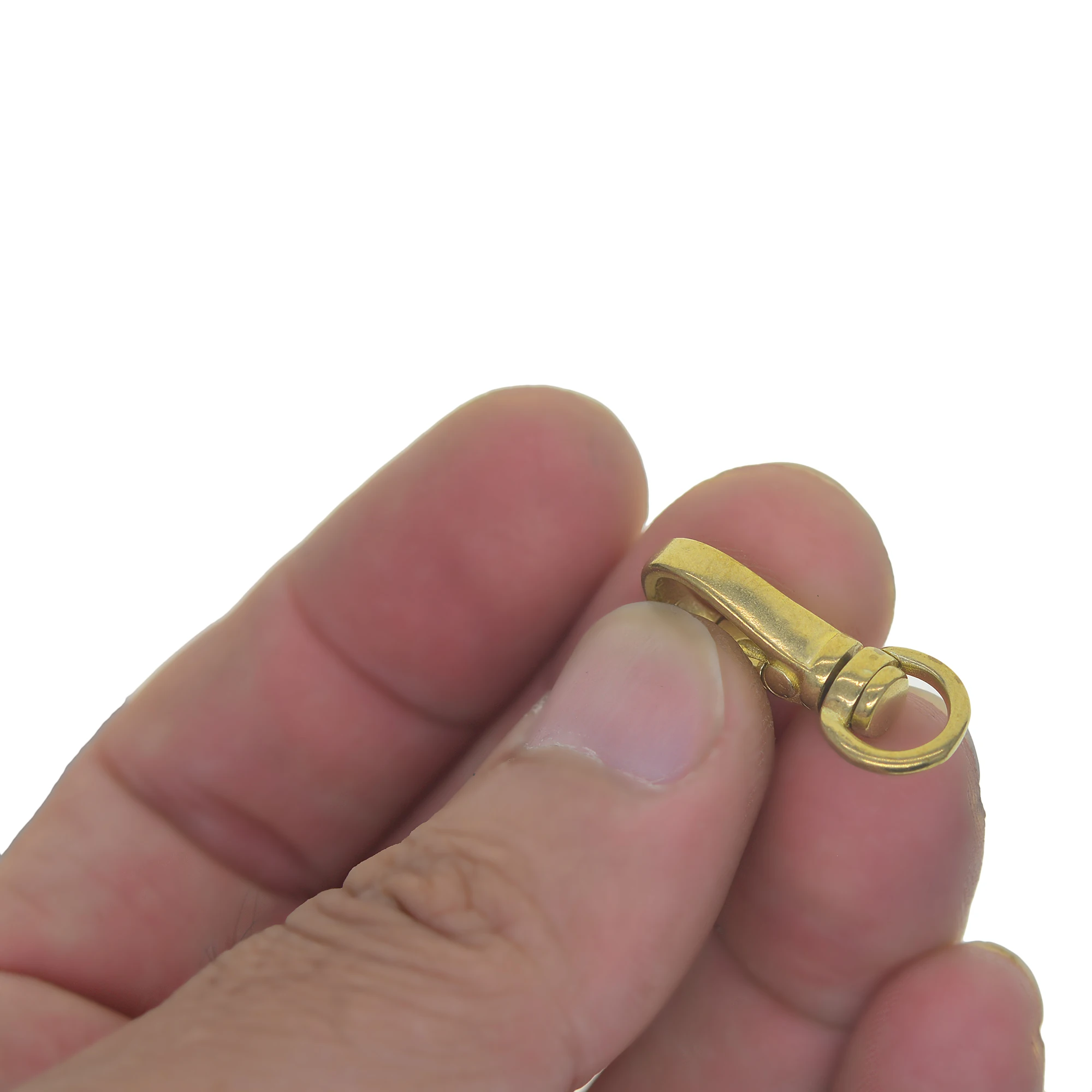 JOspring-Petite montre de poche en laiton massif, mousqueton coréen, chaîne en perles, lien de bricolage, pince à percussion, 25mm, 1 po, 2 pièces