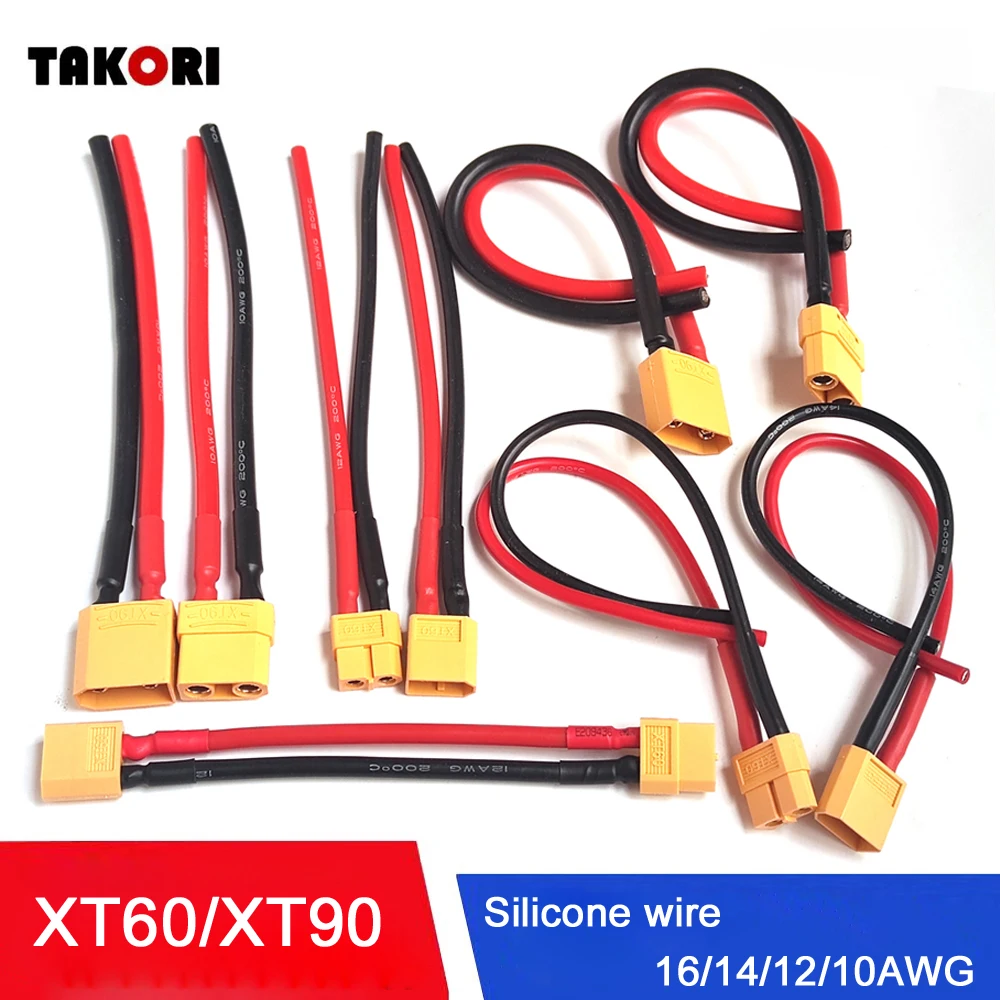 Câble XT90 10AWG Mâle-Femelle 30-60cm pour Batterie RC
