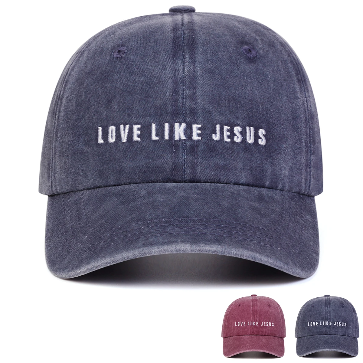 Unisex LOVE LIKE JESUS Stickerei Baseball Caps Frühling und Herbst Outdoor Einstellbare Casual Hüte Sonnenschutz Hut Sport Cap