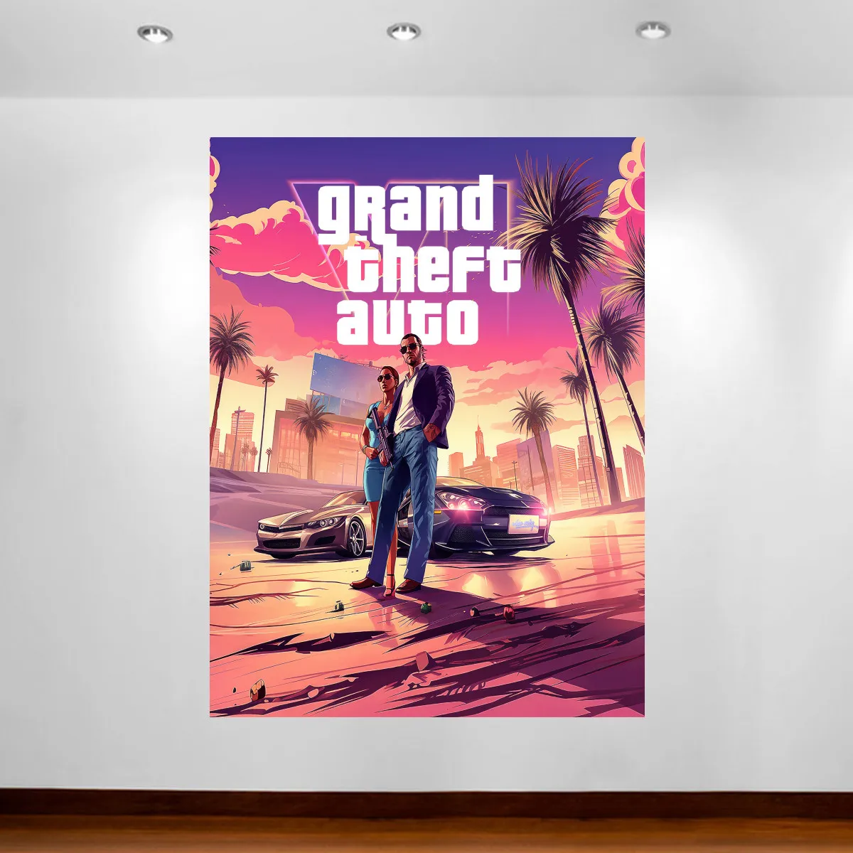 Gta 6 Poster Grand Theft Auto Vi Game Poster Anime Poster Canvas Wall Painting Sala Giochi Wall Art Decor Wall Scroll Painting
