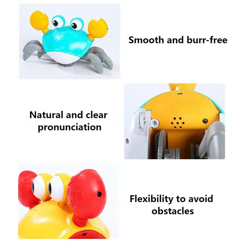Induction Escape Crab Baby Heads Up Exercise Crawling Toy Musical Educational Toddlers Electronic Pets 5