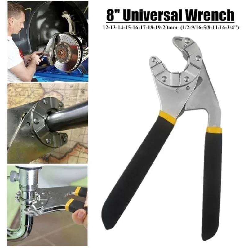 

Multi-Functional Adjustable 8 Inch Open Type Craftsman Repair Tools Spanner Hand Repair Tools Wrench Grip Pliers Hexagon Wrench