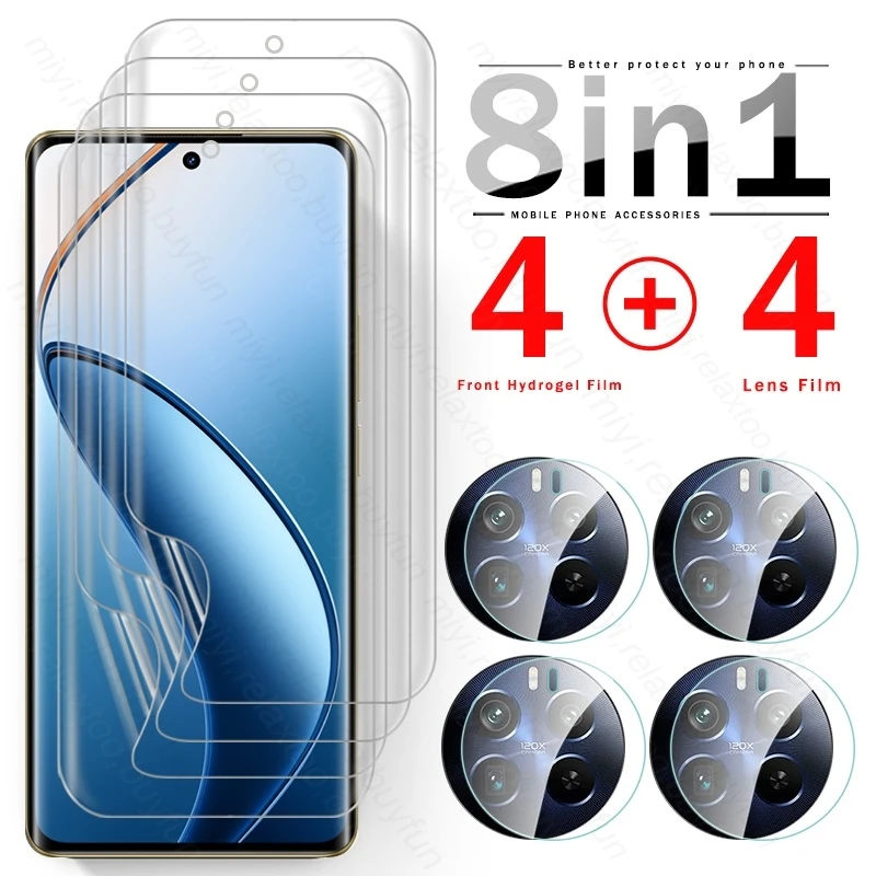 Pellicola Salvaschermo 8 In 1 Hydrogel Per Realme 12 Pro Plus Pro + 5G Camera Glass Realme12Pro Realme12Pro + Realmi 12Pro + Proplus