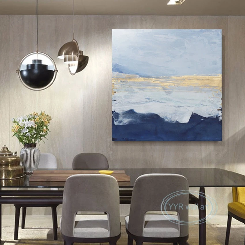 

Картина маслом ручной работы, украшение для дома, современный минималистичный абстрактный настенный постер на холсте для гостиной и спальни