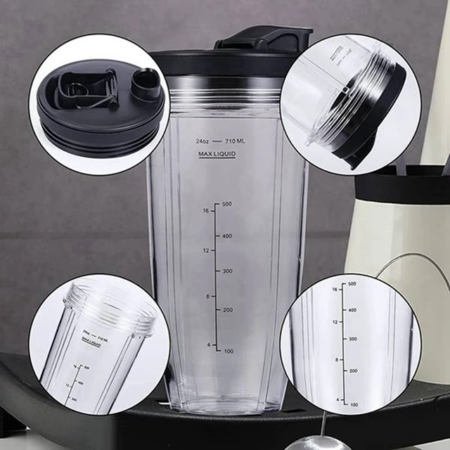 2X Blender Cup Replacement For Nutri Ninja Blender Cup, Blender Replacement  Parts, Blender Parts (24 Oz/710 Ml) - AliExpress