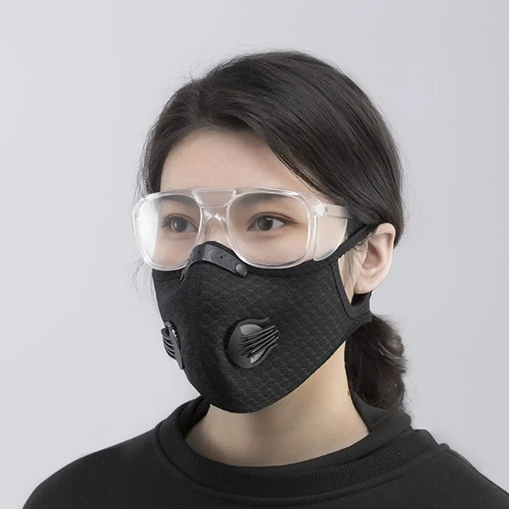 Maschera Da Esterno Con Filtro A Carbone Attivo Pm 2.5 Maschere Per Il Viso Anti-Inquinamento Maschera Per La Bocca Antipolvere Respiratore Cosplay Di