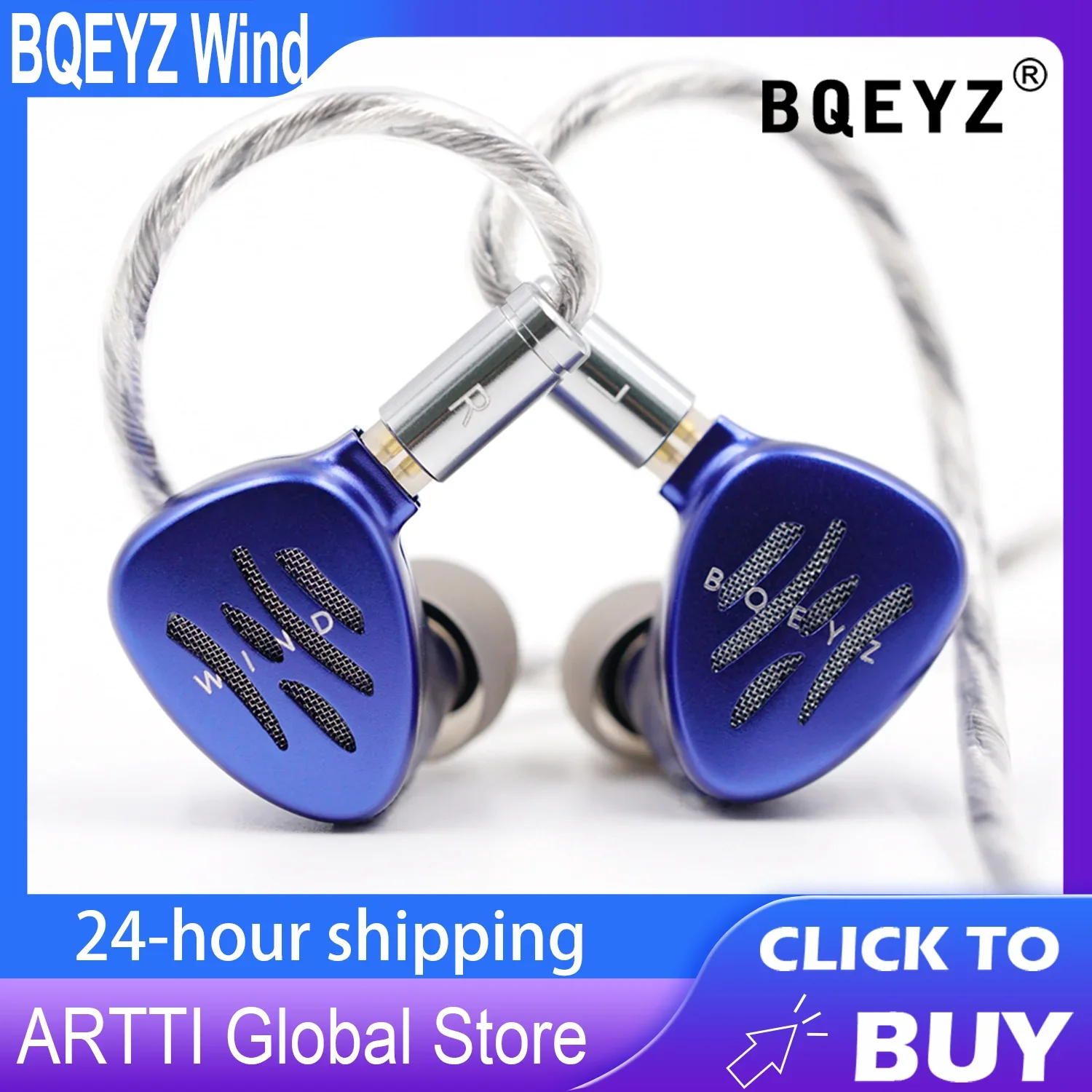 

BQEYZ WIND Weather Series Coil Bone Conduction Dynamic Driver 2.5/3.5/4.4MM in-Ear Wired Monitor Earphone