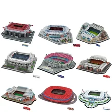 

3d Puzzle Assembled Football Field Model Barcelona Real Madrid World Cup DIY Insert Three-dimensional Puzzle Toy Gift SZ