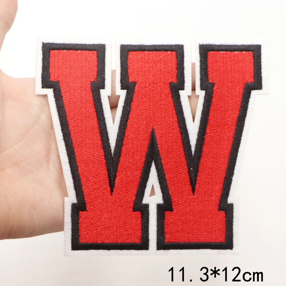 1pc große 11,3 cm redenglish Brief Patches für Kleidung Hut Jacke shose nähen Stickerei Applique Patches auf Kleidung dekorieren DIY – Detail 26