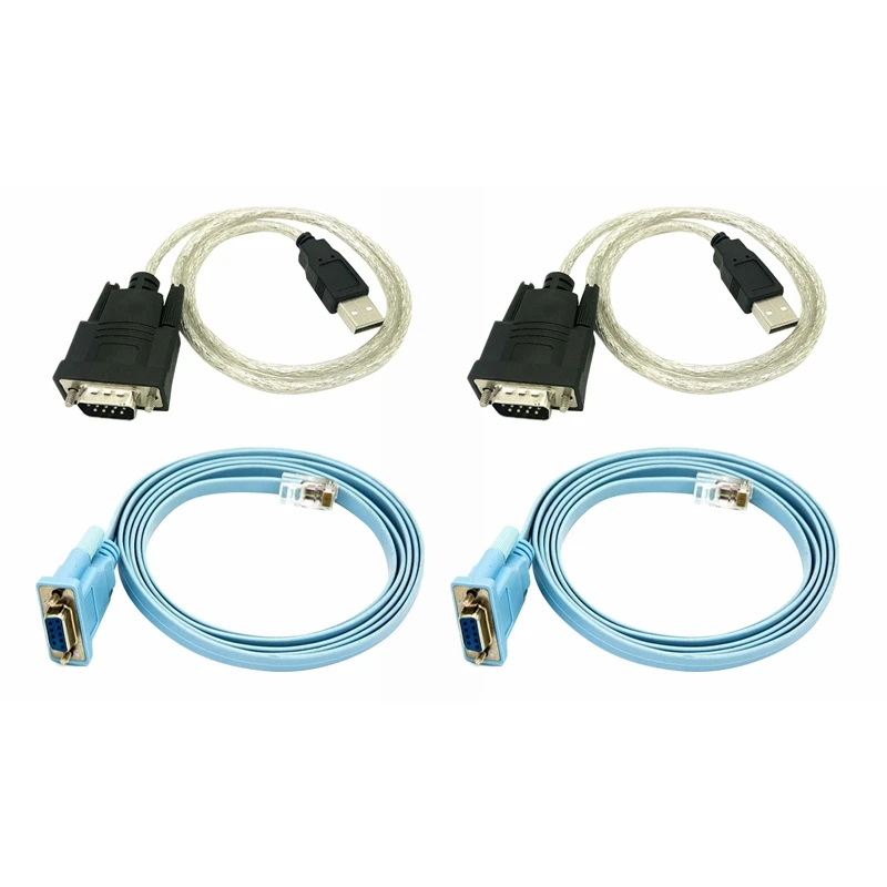 

2X сетевой кабель RJ45, серийный кабель Rj45 к DB9 и RS232 к USB (2 в 1), адаптер Ethernet CAT5, кабель консоли LAN