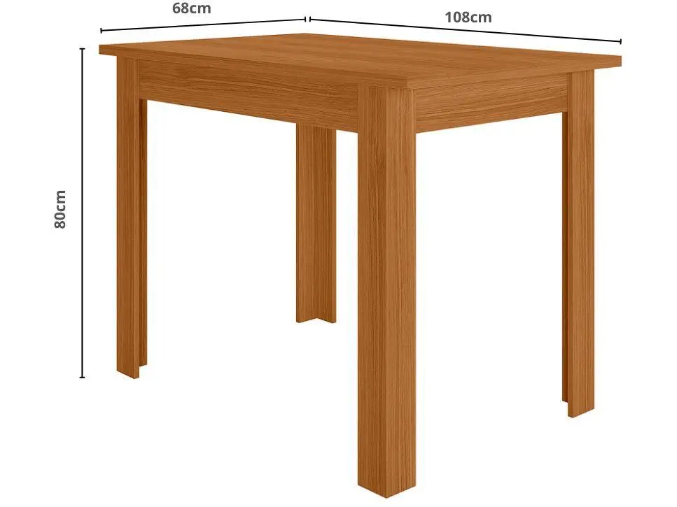 Mesa de Cozinha 4 Cadeiras Retangular Bellagio Poliman Móveis 3