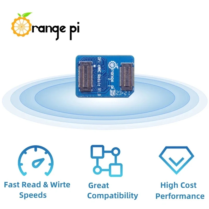 Orange Pi 5 Plus EMMC Module 32GB 64GB 256GB 3D NAND Fast Read Write Speeds for Orange Pi 5 Plus Tablet PC OTT Smart Phone TV