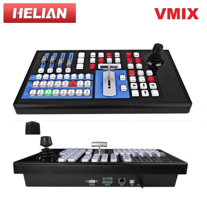 Multi-Format Video Mixer Switcher Real Time Live Streaming Switcher Brocasting Studio Record Vmix Video Switching Keyboard