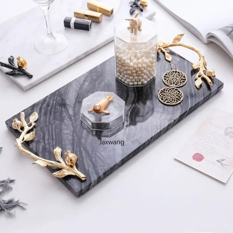 Bathroom Tray Luxury for Bathroom Nordic Marble Tray Shelf Washing Desktop Selves Storage Sink Storage Box N