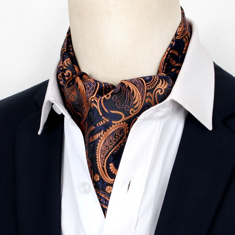 Men's polka dot ascot cravat 3