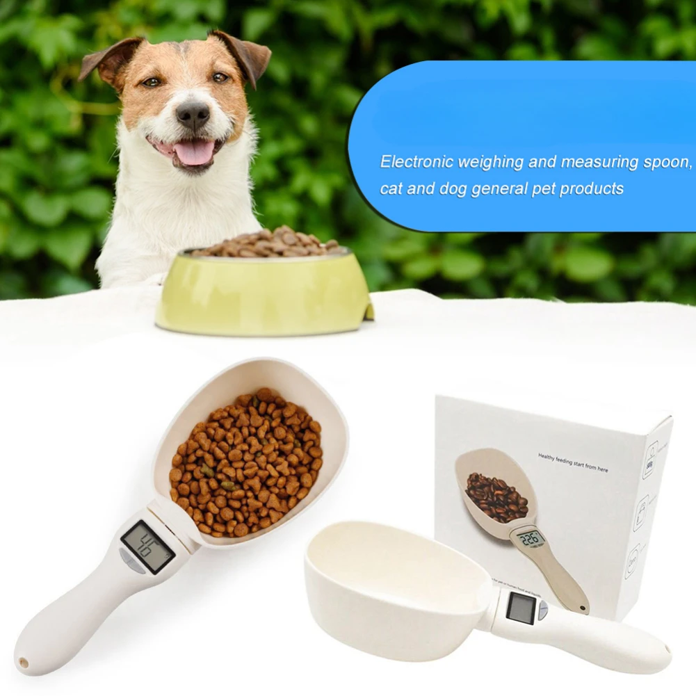 

Dog Cat Feeding Bowl Pet Food Weighing Spoon Scale Electronic Measuring Tool Multifunction Spoon LCD Digital Display Pet Items