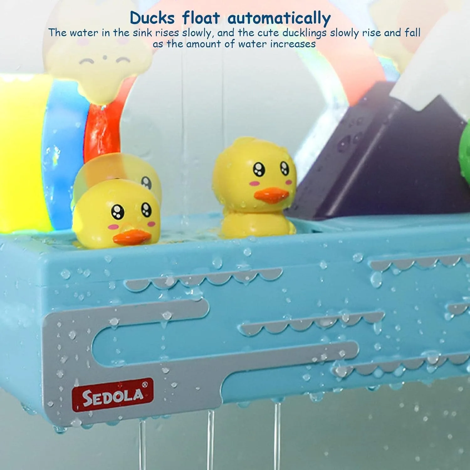  목욕 장난감, 어린이용 인터랙티브  목욕 장난감, 오리 모양 감각 자극 욕조 물놀이 장난감, 남아 여아 생일 선물